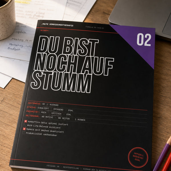 Malbuch Band 2 – „Du bist noch auf Stumm“ – Homeoffice-Edition | MUTE OFFICE