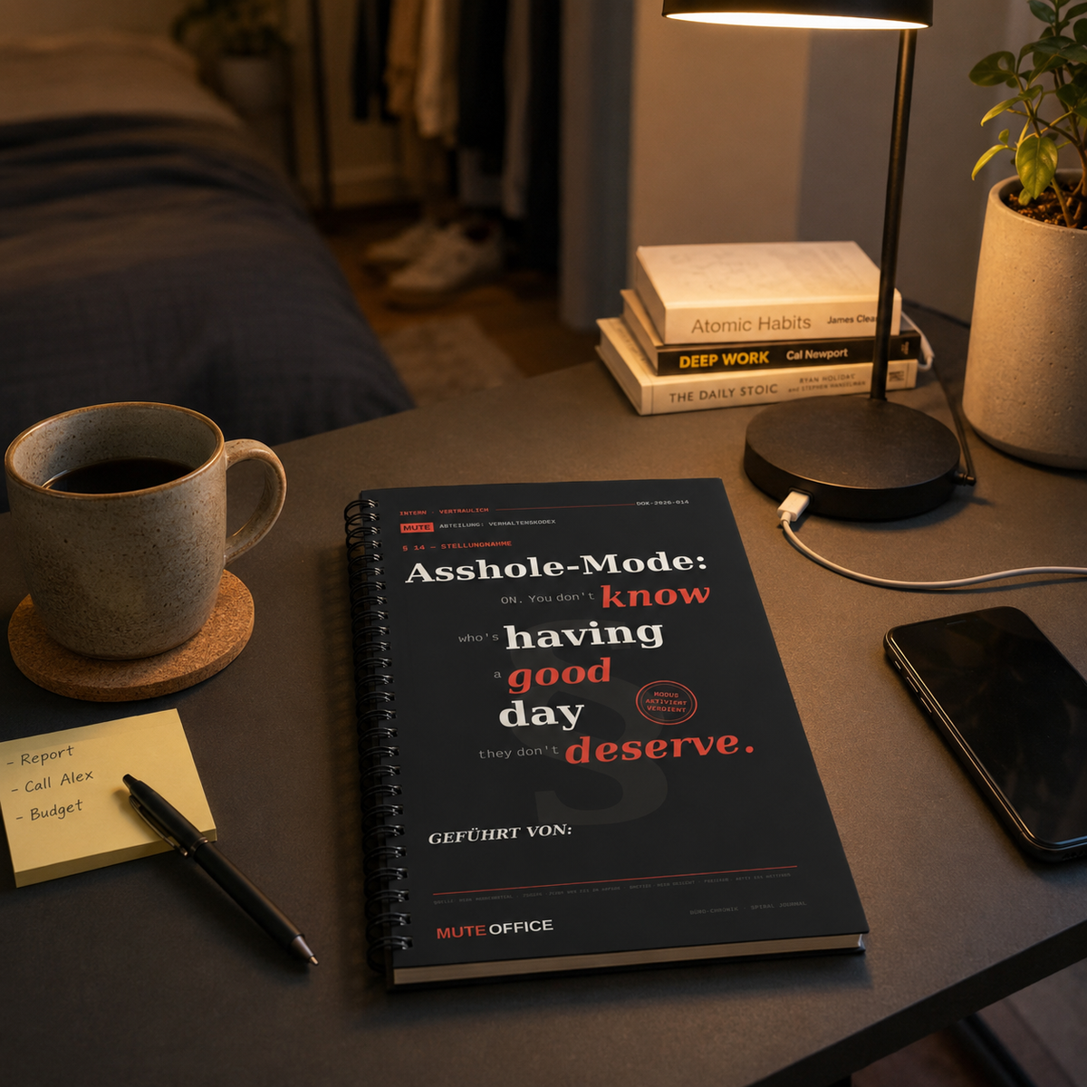 MUTE OFFICE Spiral-Notizbuch — Homeoffice