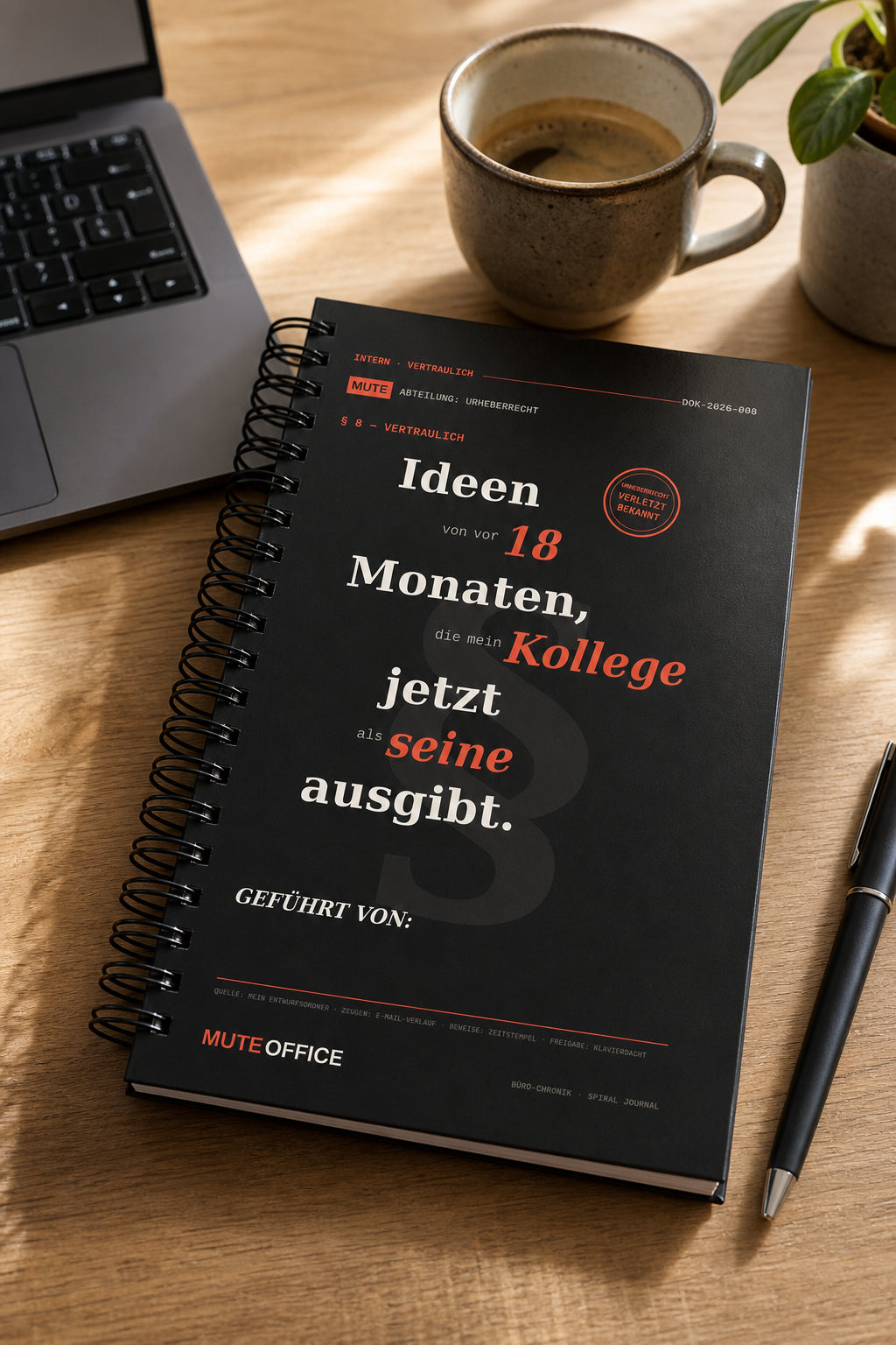 MUTE OFFICE — Homeoffice-Szene — Ideen von vor 18 Monaten, die mein Kollege jetzt als seine ausgibt