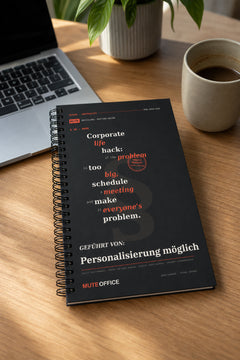MUTE OFFICE — Homeoffice-Szene — Corporate life hack: if the problem is too big, schedule a meeting · Personalisiertes Geschenk — Vorschau 2