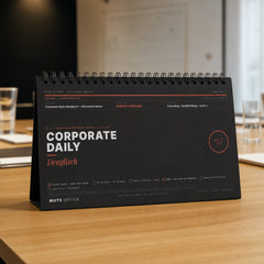 MUTE OFFICE — Meeting-Szene — Corporate Daily Denglisch · Flip-Sign Tischkalender — Vorschau 8