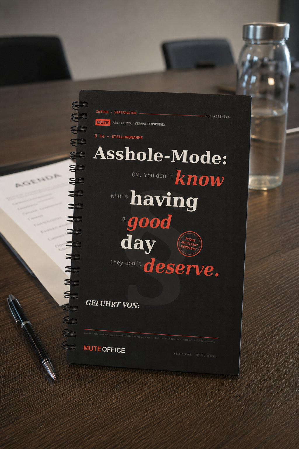 MUTE OFFICE — Meeting-Szene — Asshole-Mode: ON