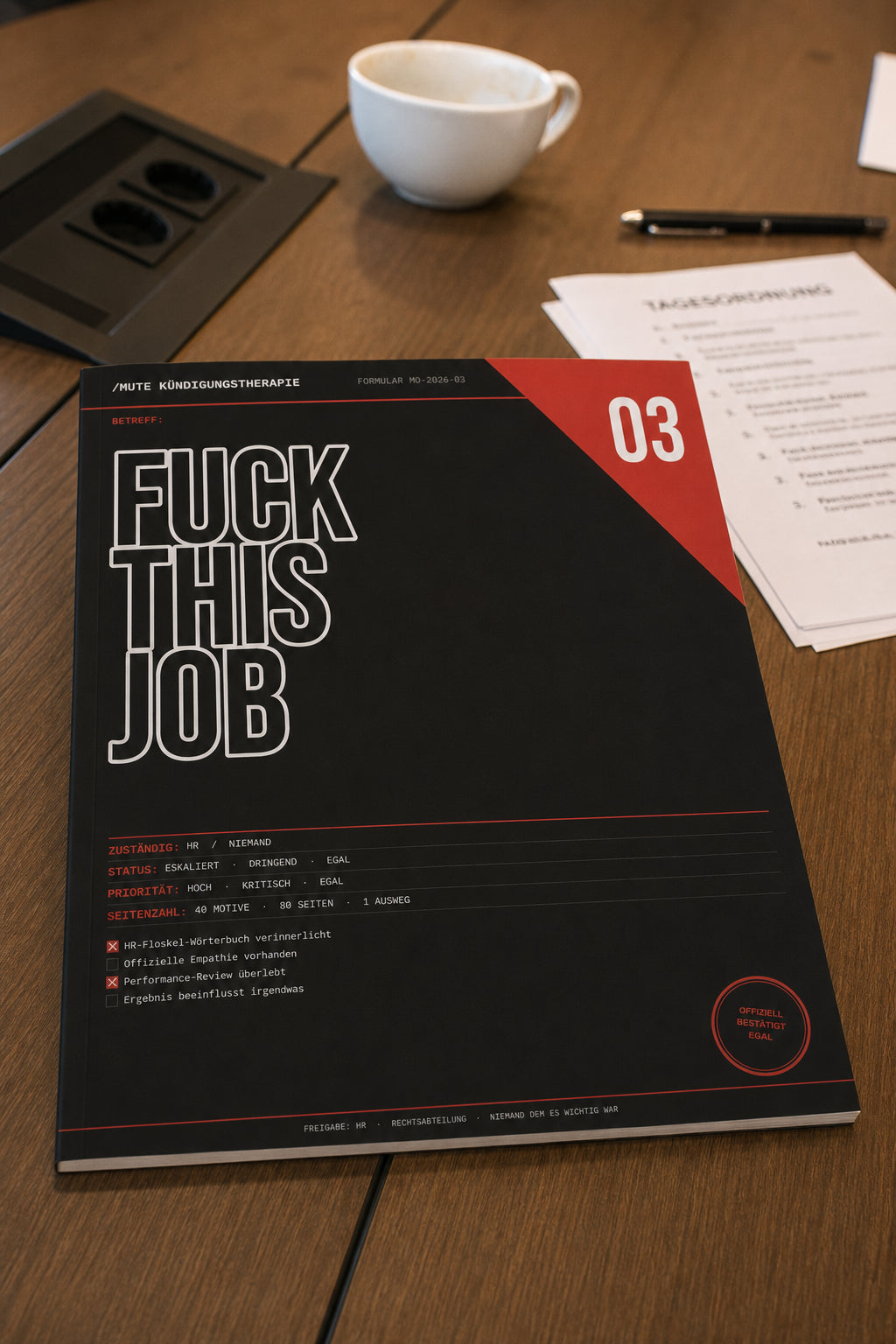 MUTE OFFICE — Meeting-Szene — Malbuch Band 3 – „Fuck This Job“ – HR-Drama-Edition (FSK18)
