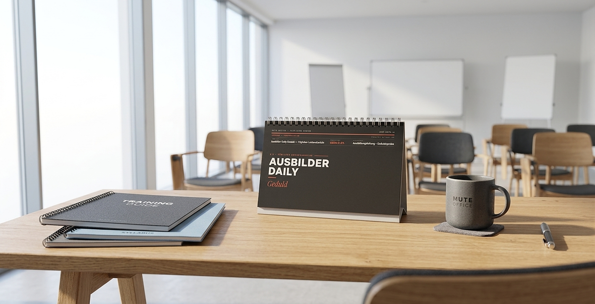 Ausbilder Daily Geduld · Flip-Sign Tischkalender