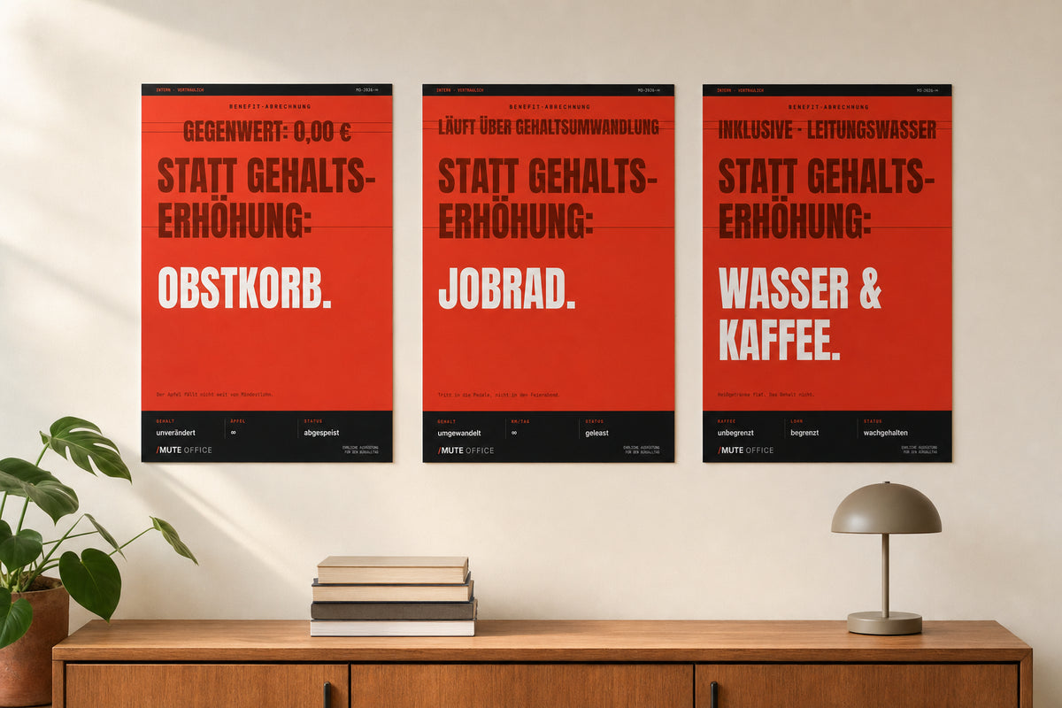 MUTE OFFICE — Homeoffice-Szene 2 — Meine tollen Work-Benefits (3er-Set)