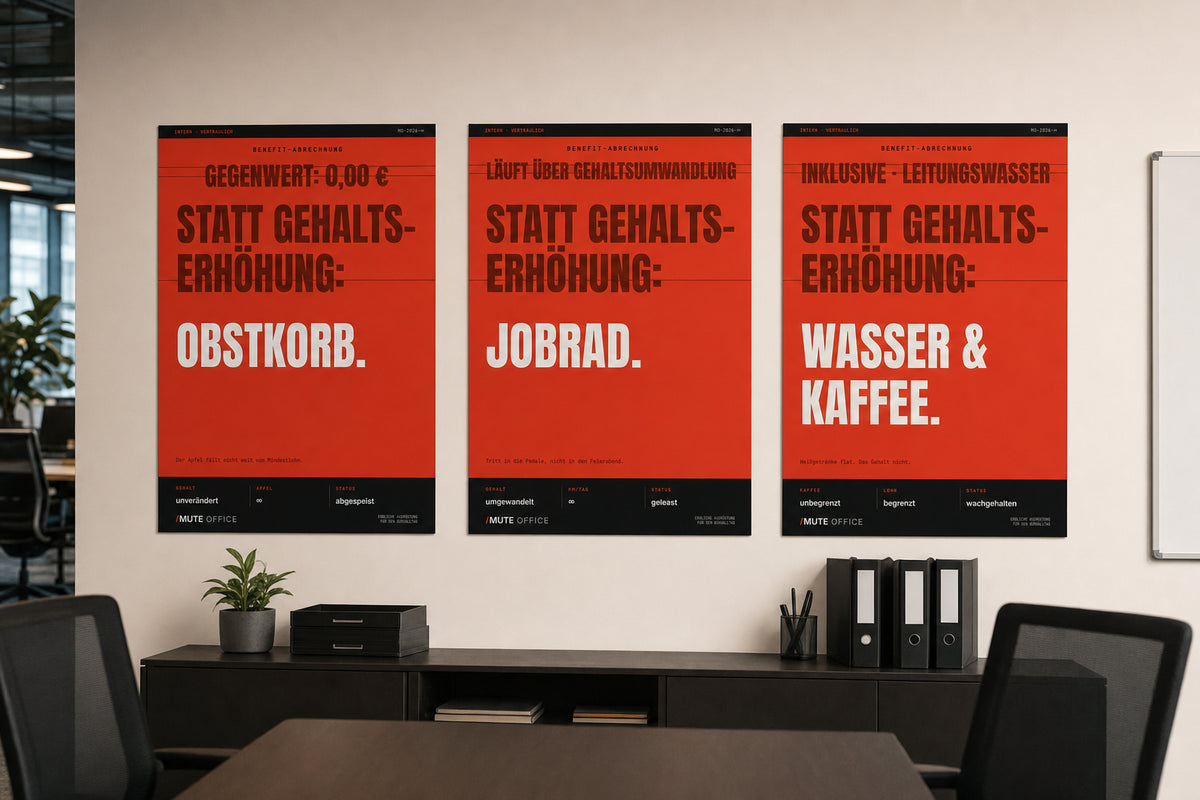 MUTE OFFICE — Büro-Szene 1 — Meine tollen Work-Benefits (3er-Set)